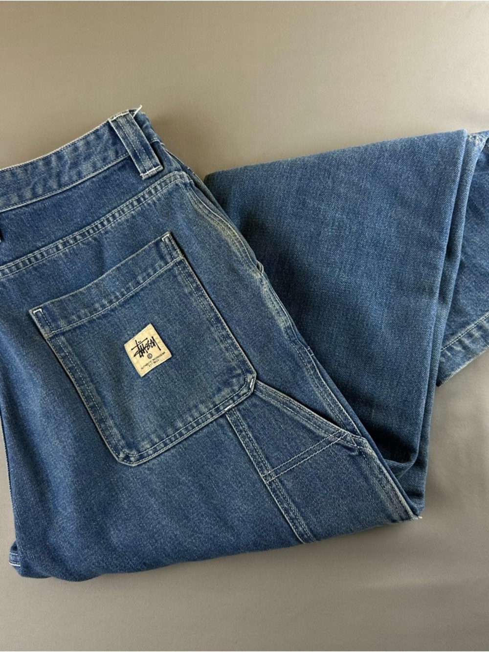 Stussy Men's Indigo Relaxed Carpenter Jeans